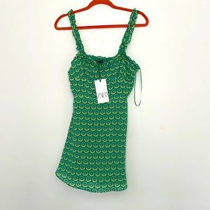 Brand New Zara Green Mini Dress